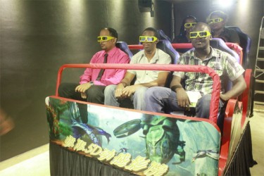 Not for the faint of heart: Inside the 7D movie theatre at the Princess Hotel Fun City yesterday (Photo by Arian Browne) 