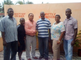 Newly formed Essequibo IMC from left to right Compton Haynes, Andre Blackman, GFF VP Ivan Persaud, Walter Joseph, Magzene Stewart and Wayne Moore (Not in photo PRO Harold Alves)