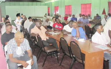 Some of the fishermen at the seminar