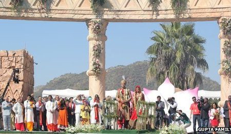 The wedding is taking place over four days in the famous resort of Sun City (BBC photo)