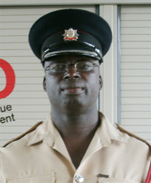 Officer-in-Charge of the Guyana Fire Service B Division Compton Sparman 