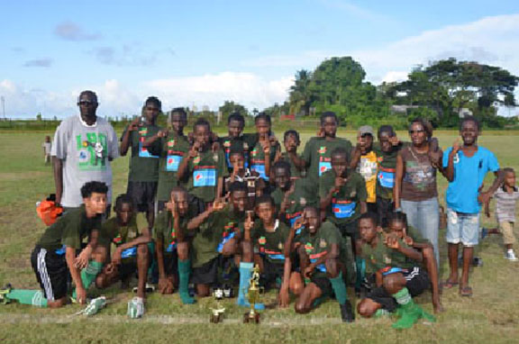 Charlestown Secondary School shortly after defeating Lodge Secondary. 