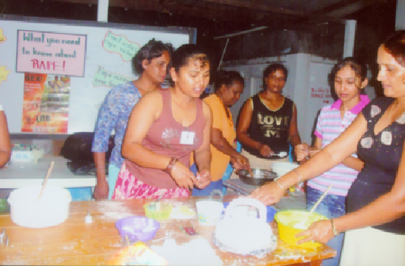 Some women participate in one of WAD’s many empowering initiatives