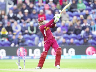 West Indies lost their way after Marlon Samuels lost his wicket. (Photo cricket 365)