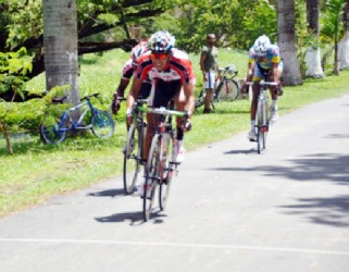Paul DeNobrega was his way to winning the feature 35-lap event of the 13th annual P&P Insurance Brokers and Consultants Limited 11-race cycle programme which was staged at the National Park ahead of Godfrey Pollydore and Shane Boodram.