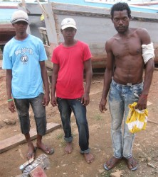 Anthony Joseph Balram (left), Lakeram Richard (centre) and Samuel Hatton (right)