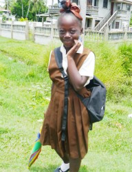 A student going home during the lunch break