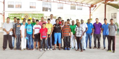 Roger Harper and the team after the clinic