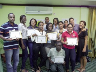 Photo shows some of the freshly trained peer educators. 