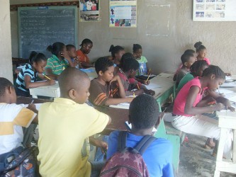 Children during last year’s summer class held by the organization