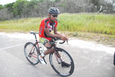 New National Senior Time Trial champion, Raynauth Jeffrey. 