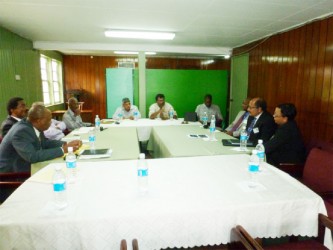 The two sides at the meeting (APNU photo) 