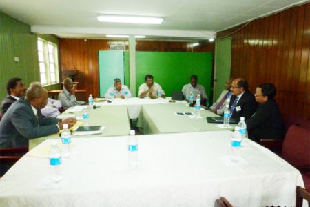 The two sides at the meeting (APNU photo)
