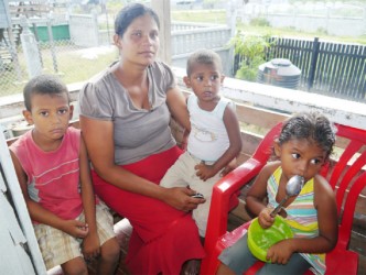 Renita Sampuran and three of her four children