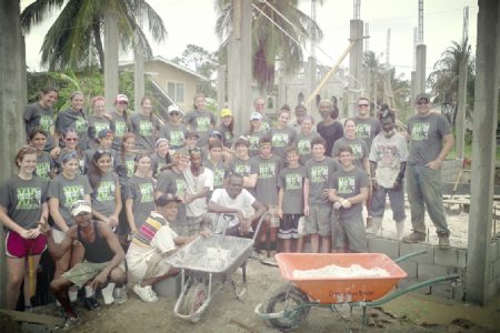 The volunteers from the Builders Beyond Borders who assisted in the construction of the community centre.
