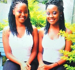 Twin sisters Khadijah and Khertima Taylor, 18, who died in a car crash in San Fernando on Sunday.
