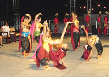 One of the cultural performances at the launch of Building Expo 2013 last evening 