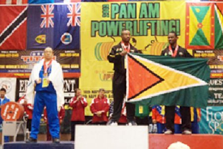 Randolph Morgan atop the podium at the recently completed Caribbean and Pan American Championships in Orlando, Florida, USA.

