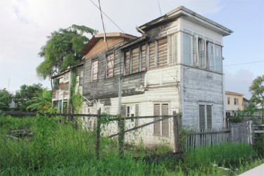 This building in Wortmanville, is listed as one of the fire hazards by the Guyana Fire Service. (Photo by Arian Browne) 
