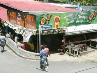 Illegal street vending at the junction of Pitt Street and Strand Road in New Amsterdam