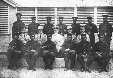 Local forces in 1915 (Police and members of the West India Regiment)