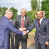 Former President of Guyana, Bharrat Jagdeo (right) meets Britain’s Prince Charles while in London to chair a meeting of the Commonwealth Expert Group on Climate Finance. (Photo via GINA) 