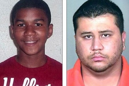 Trayvon Martin (left) and George Zimmerman