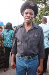 Eddy Grant at yesterday’s celebrations at the National Park