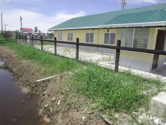 The BV Nursery School does have pipes outfitted from the floor of the school to the drain in the front, however the school was build a mere few inches off the ground as opposed to the 2.5 feet or three-feet general standard.  