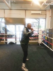 Lennox ‘2 Sharpe’ in training recently at the Trinity Gym in New York. 