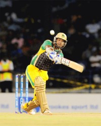 Kumar Sangakkara held the Jamaica Tallawahs knock together with an unbeaten innings of 50. (Photo courtesy of LCPLT20.com website)