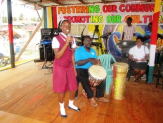 A father and daughter performing at the opening of the Anna Regina town day. (GINA photo) 