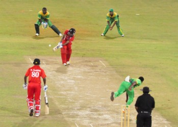 The Red Force batting against Guyana 