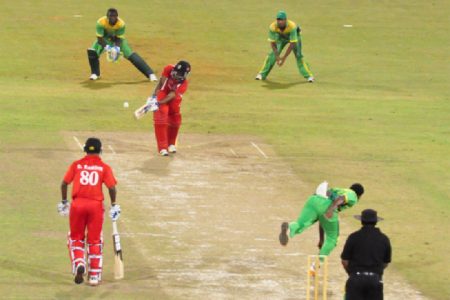 The Red Force batting against Guyana
