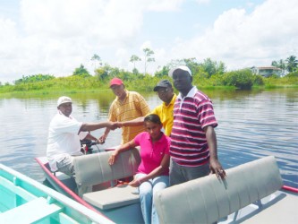 The boat being handed over