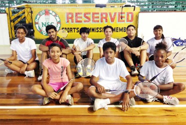 The members of Guyana’s junior badminton team which will participate in the CAREBACO junior championships in Puerto Rico. 