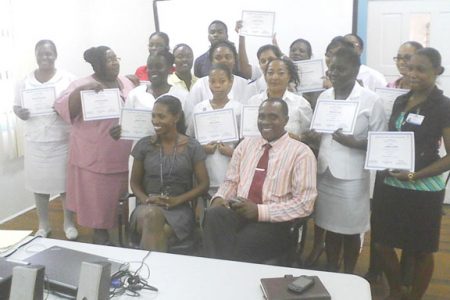 The final batch of GPH staff members who completed a customer service training programme yesterday
