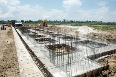 The foundation of the Northern VIP stand at Leonora