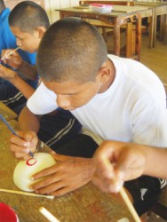 STOMP Camp participants during one of the art and craft sessions 