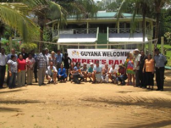 Tourism officials, the yachters and others. (GINA photo) 