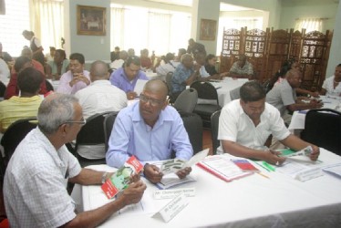 Participants at the monitoring and evaluation forum at Duke Lodge, Kingston (GINA photo) 