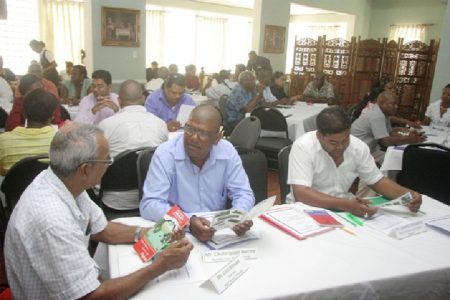 Participants at the monitoring and evaluation forum at Duke Lodge, Kingston (GINA photo)