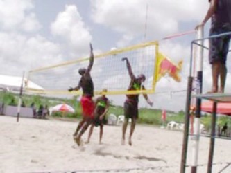 Part of the action in the Men’s final                        