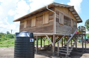 One of the houses built under the Hinterland Housing Pilot project (GINA photo)