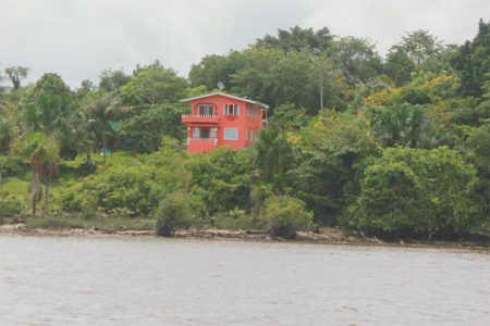 No neighbours: A  secluded river-front house on the Essequibo  (Photo by Arian Browne)
