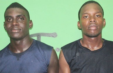 Block 22 flames top scorers Selwyn Noble (left) and Kerwin Williams