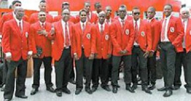 The Trinidad and Tobago squad for the Champions League T20 2013 (picture courtesy Guardian)  