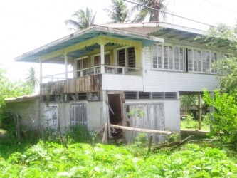 Abandoned house where Ravindranauth Chang was found (David Papannah photo) 