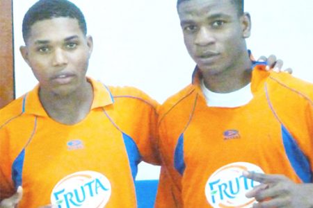  Fruta Conquerors scorers from left to right- Dwayne Lawrence and Eon Alleyne.