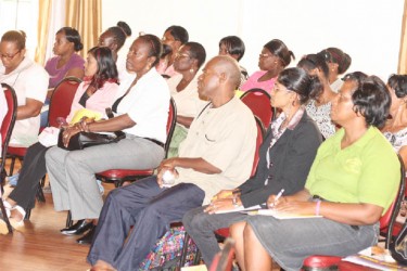 A section of the gathering at the launch of the Early Childhood Development (ECD) Programme yesterday. 